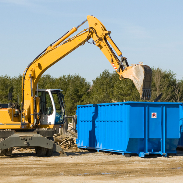 are there any restrictions on where a residential dumpster can be placed in East Williamson